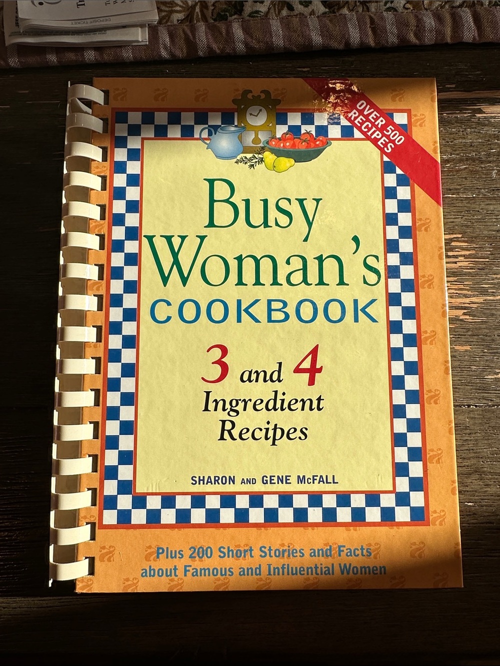 Busy Woman's Cookbook by - Yellow & Blue Cover